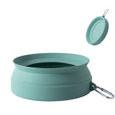 SLSON spill-proof dog water bowl collapsible Morandi Green for car hydration