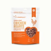 Smallbatch Pets freeze-dried chicken heart treat pack shows simple, single-ingredient snack for dogs and cats