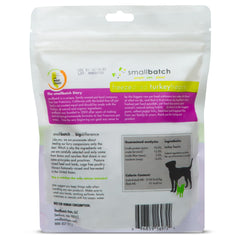 smallbatch Pets turkey heart treats close-up reveals natural freeze-dried texture.