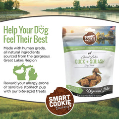 Smart Cookie soft-chewy treats dog-puppy image emphasizes gentle rewards.