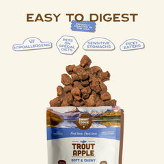 Smart Cookie truite et pomme – sachet pratique pour les sorties.