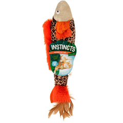SmartyKat Instincts HappyNip Fin Frenzy orange-beige design ideal for swats.