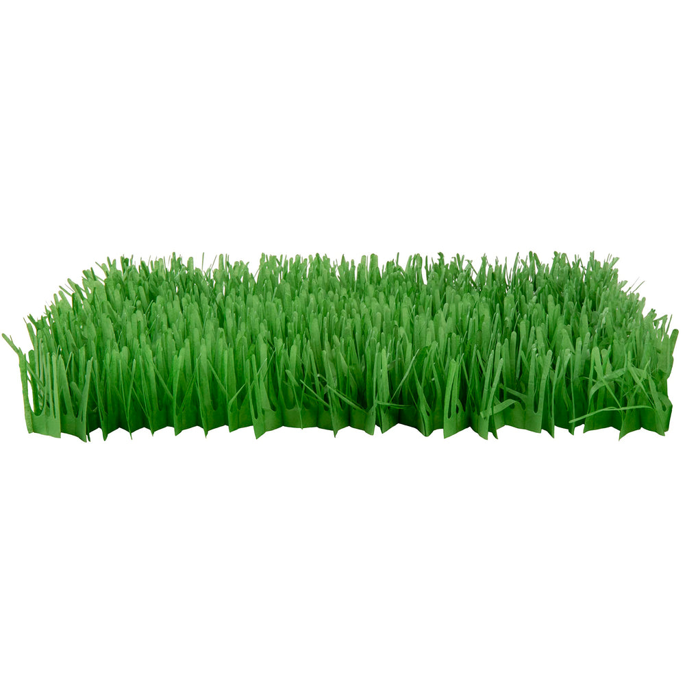 SmartyKat Instincts Meadow Mayhem grass mat, showing indoor hunting-inspired play