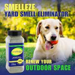 Smelleze artificial grass cleaner applied to turf to reduce urine odors.