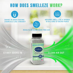 SMELLEZE outdoor-application-area demonstrates yard and shed odor reduction.