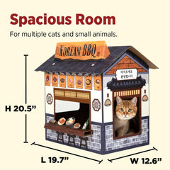Smile Paws cat condo cave tent provides a sturdy, multi-use shelter for play and rest.