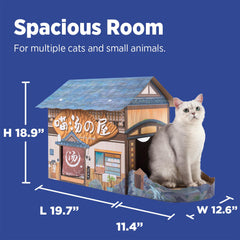 SMILE PAWS Onsen Hotel design image presents stylish, comfy indoor lounging for cats.