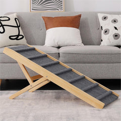 Smilebaby large dog pet ramp folded for storage and travel convenience.