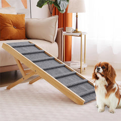 Smilebaby large dog pet ramp unfolded with adjustable height for various heights.