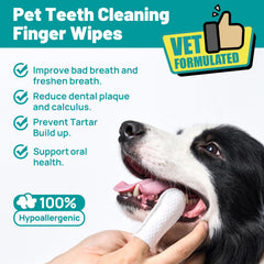 SmileDenX finger wipe application demonstrates gentle, stress-free brushing like a petting session.