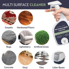 Smiling Paws Pets carpet urine stain remover freshens carpet fibers