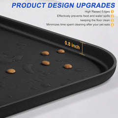 SMILOOL 22x14x0.8 inch mat fits most medium to large pet bowls.