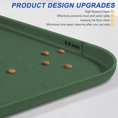 SMILOOL cat bowls placemat waterproof design keeps feeding area clean