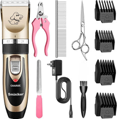 Sminiker Professional cordless grooming clippers with titanium blade for precise pet trimming