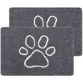 smiry 2-piece dog door mat pair controls mud and dirt at entryways