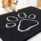 Smiry Alfombra para Puerta con huellas de perro, absorbente para entradas