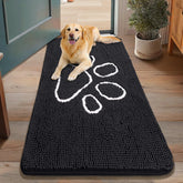 Smiry dog door mat with absorbent dirt-trapper traps moisture for cleaner entryways.