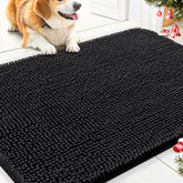Smiry dog door mat absorbs moisture and traps dirt at the entry.
