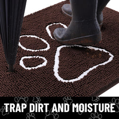 Smiry dog door mat entryway with dog demonstrates welcoming style and mud protection.