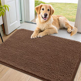 Smiry dog door mat moisture-absorbent pile keeps entryways dry