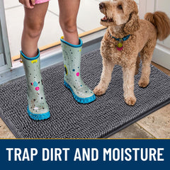 Smiry dog door mat soft plush pile close-up for comfort