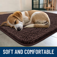 Smiry Dog Door Mat soft-plush-pile delivers gentle paw comfort at the door