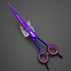 Smithking curved 7in dog grooming scissors for contour shaping.