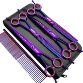 Smithking straight 7in dog grooming scissors for precise cuts.