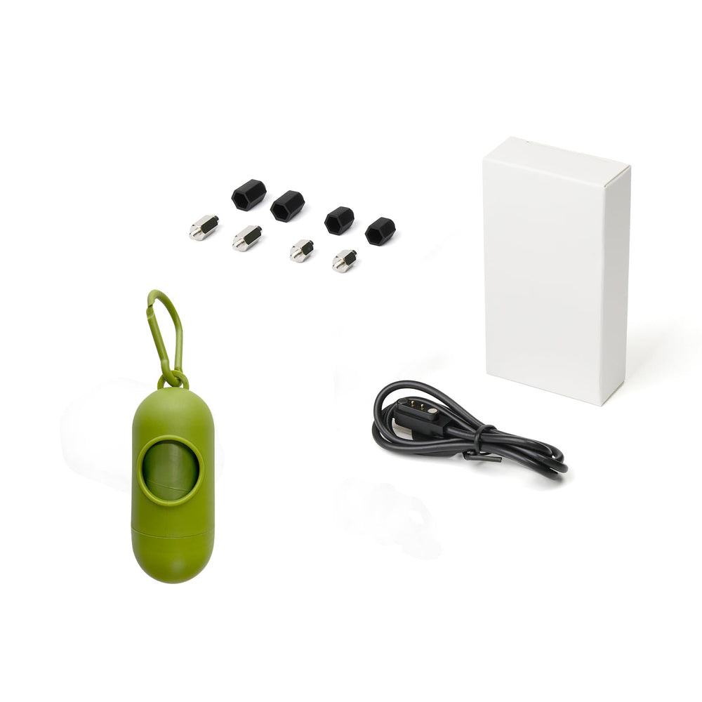 Smoothway dog bark collar on a dog, aiding controlled training during outdoor activities