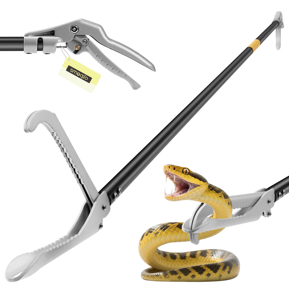 SMOQIO snake grabber tool 59in front view shows long reach for safe handling