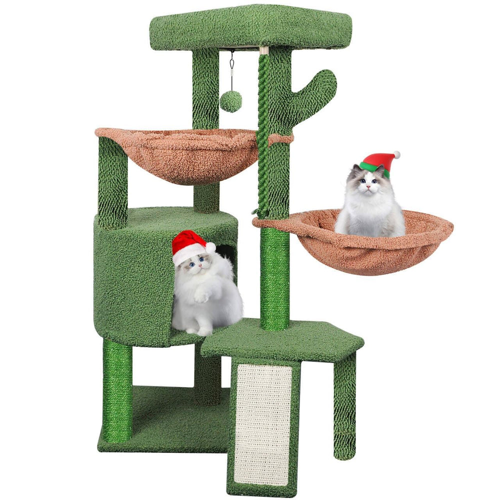 Smouatou Wang Xin three-layer cat tree top platform offers cozy vantage point for sunlit naps.