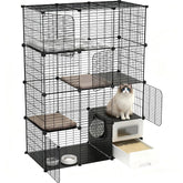 SNAAT Cat Cage Indoor Litter Box—spacious play area for 1–2 cats.