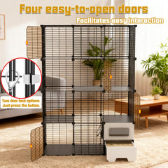 SNAAT Cat Cage Safe Sturdy Wire—1.2-inch spacing for airflow and security.