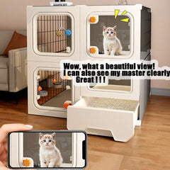 SNAAT cat enclosure metal frame ready for durable indoor use