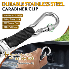 Snagle Paw adjustable leash 5 to 7.5 feet balances freedom and control in vehicles.