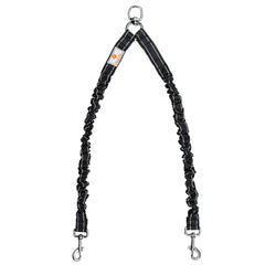 Snagle Paw double dog leash coupler in use enables two-dog walks with one hand