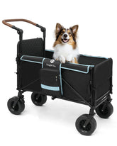 Snagle Paw Extra Large Dog Stroller side view with all-terrain wheels for park outings