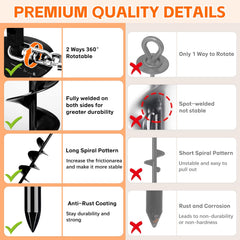 Snagle Paw dog stake easy installation with multiple setup options.