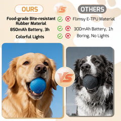 SNOYWEN chew ball side view demonstrates lightweight, versatile play indoors or outdoors.