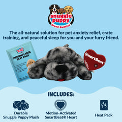 Snuggle Puppy heat pack removable; easy cleaning after calming sessions.