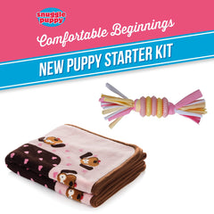 Snuggle Puppy teething toy provides gentle gum relief and dental play