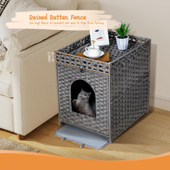Snughome interior space with privacy for comfortable cat bathroom