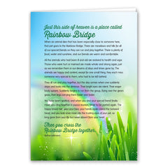 Soapbox Studio Rainbow Bridge card front view for pet sympathy and comfort