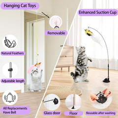 Soarer wooden cat wand with sturdy handle for interactive playtime.