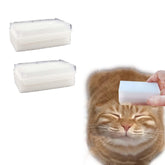SoarExcelyy soft cat brush mimics a tongue for soothing grooming sessions.