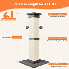 SOCATER authentic sisal fibers texture mimics tree bark for satisfying scratching.