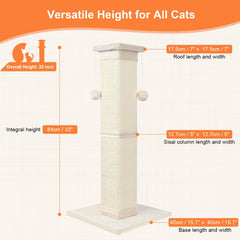 SOCATER natural sisal fibers texture simulates tree bark for satisfying scratching