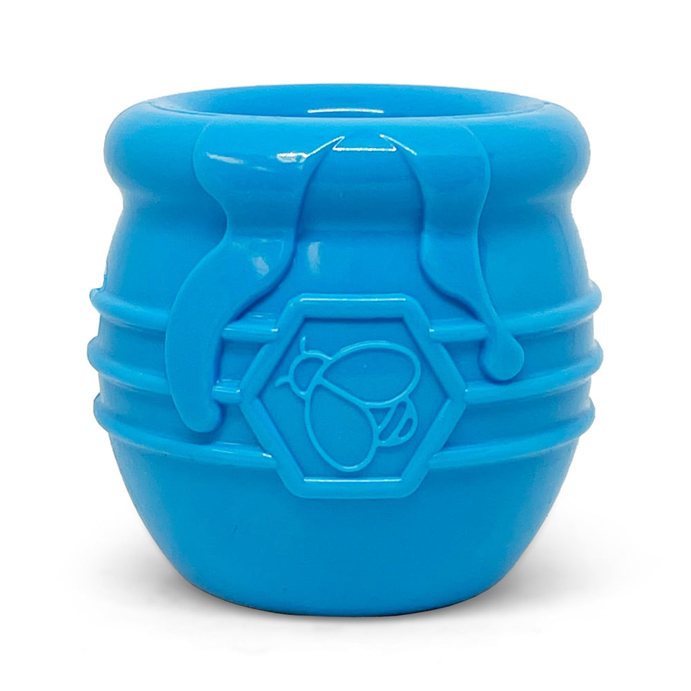 SodaPup Honey Pot treat dispenser close-up showing durable rubber for enrichment