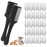 Sodknow 2in1 pet grooming comb on display showing detangling and trimming capability