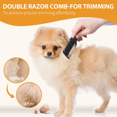 Sodknow grooming comb safety edge emphasizes gentle skin protection during grooming